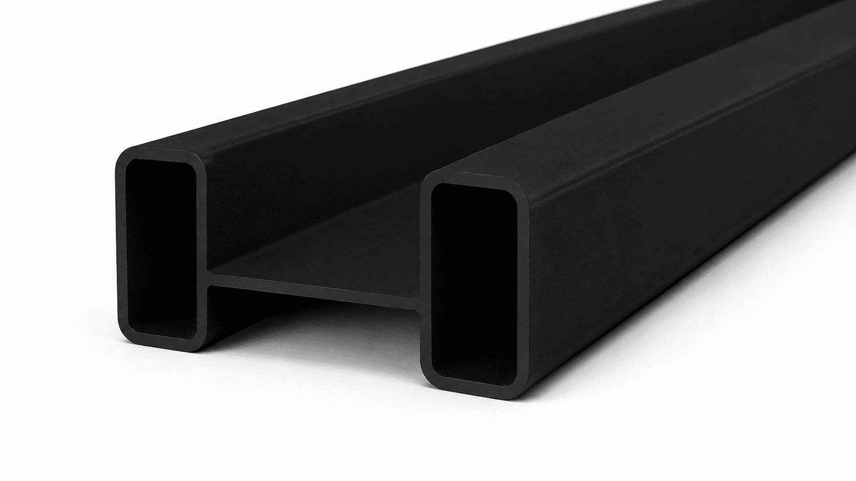 Madeira paal 3.5m - ZWART